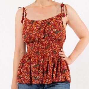 Farm Rio Meg Smocked Waist Cami